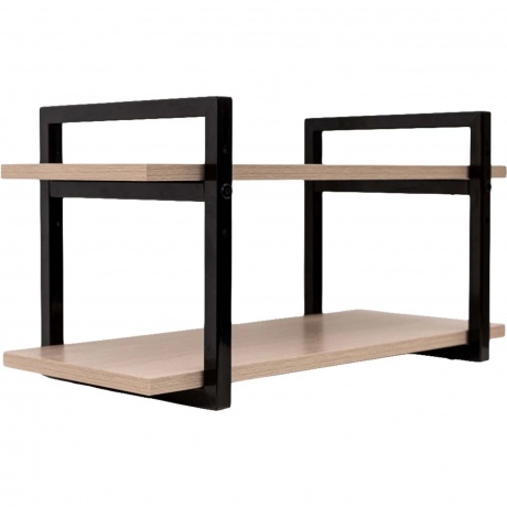 

Полка BRABIX SMART WS-002 (ш580*г290*в300 мм), ЛОФТ, 2 полки, металл/ЛДСП ясень шимо светлый, 641951