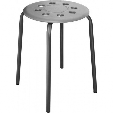 

Табурет пластм.разбор. на 4 ножках "Ника" ТП01 серый