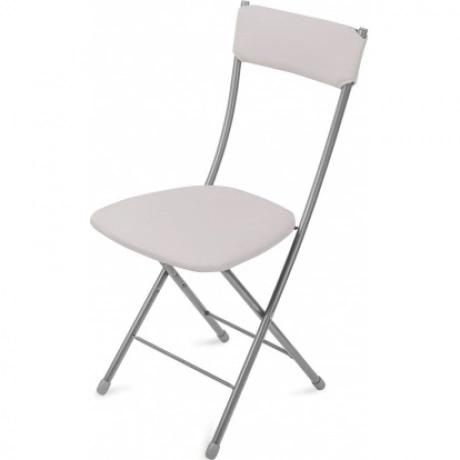 Стул складной "Ника 1" мягкая спинка  ССН1М/4 бежевый/серый