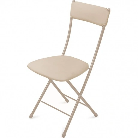 Стул складной "Ника 1" мягкая спинка,  ССН1М/7 слоновая кость/бе...