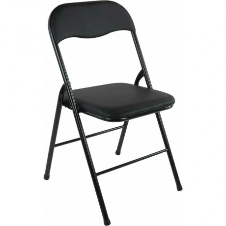 Стул складной BRABIX Golf CF-007, чёрный каркас, чёрная ткань, 5...