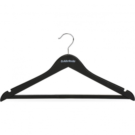 Набор вешалок универсальных SILUET BLACK 44см 4шт ATTRIBUTE HANGER