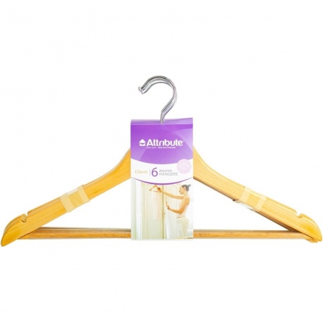 

Набор вешалок универсальных CLASSIC прямая 44см 6шт ATTRIBUTE HANGER