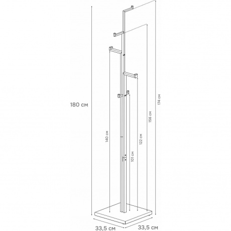 Вешалка напольная Торонто 1 (Белый) ВНПТ1  Б - фото 5