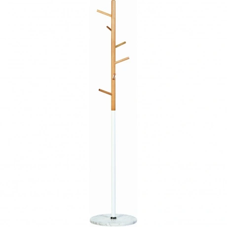 Вешалка-стойка BRABIX CR-1906 на мраморном диске, металл белый /...