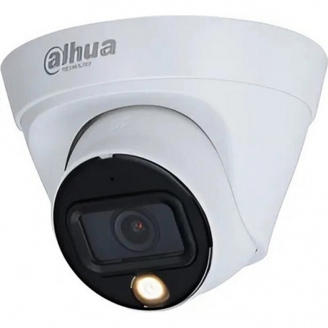

Уличная турельная IP-видеокамера Dahua FullColor 2Мп, 1/2.8” CMOS, объектив 3.6мм, обнаружение людей, LED 30м, IP67, металл/пластик