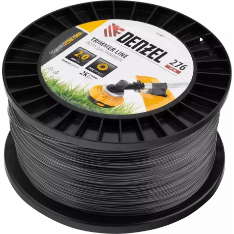 

Леска для триммера двухкомпонентная круглая, 2,0мм х 276м, на DIN катушке EXTRA CORD Denzel