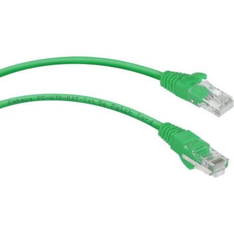 Патч-корд Cabeus PC-UTP-RJ45-Cat.5e-1m-GN зеленый 1м (PC-UTP-RJ4...