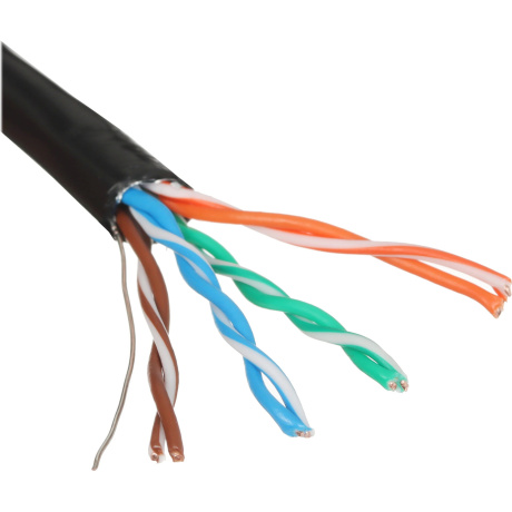 Кабель Cablexpert Россия FPC-5051E-4-CU-OUTR/100, FTP, кат.5e, 100м, черный