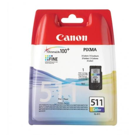 Картридж Canon CL-511 (2972B007) для Canon MP240/MP260/MP480, цветной - фото 2