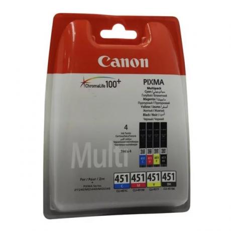 Картридж Canon CLI-451C/M/Y/Bk (6524B004) набор для Canon iP7240/MG, голубой/пурпурный/желтый/черный - фото 2