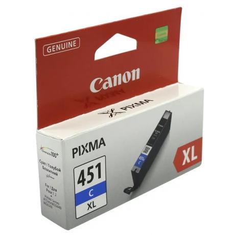 Картридж Canon CLI-451XLC (6473B001) для Canon Pixma iP7240/MG6340/MG5440, голубой - фото 1