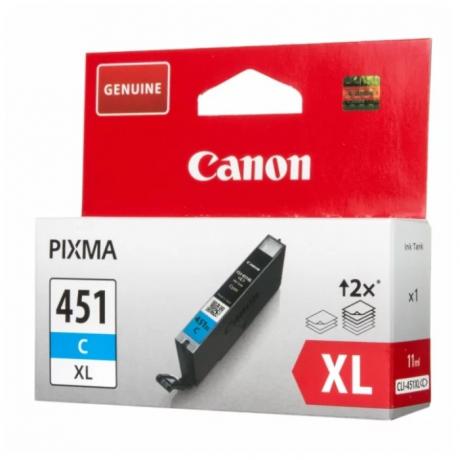Картридж Canon CLI-451XLC (6473B001) для Canon Pixma iP7240/MG6340/MG5440, голубой - фото 2