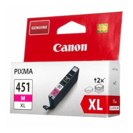 Картридж Canon CLI-451XLM (6474B001) для Canon Pixma iP7240/MG6340/MG5440, пурпурный - фото 2