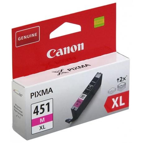 Картридж Canon CLI-451XLM (6474B001) для Canon Pixma iP7240/MG6340/MG5440, пурпурный - фото 4