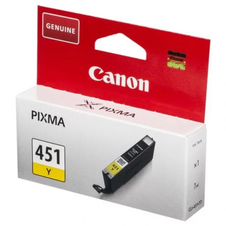 Картридж Canon CLI-451Y (6526B001) для Canon Pixma iP7240/MG6340/MG5440, желтый - фото 2