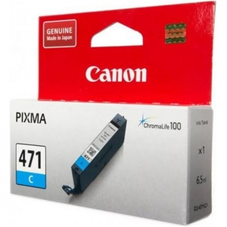 Картридж Canon CLI-471C (0401C001) для Canon Pixma MG5740/MG6840/MG7740, голубой - фото 2