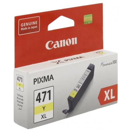 Картридж Canon CLI-471XLY (0349C001) для Canon Pixma MG5740/MG6840/MG7740, желтый - фото 1