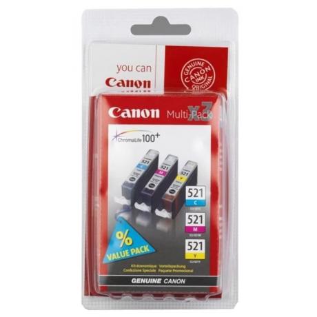 Картридж Canon CLI-521C/M/Y (2934B010) набор для Canon Pixma MP540/620/630/980, голубой/пурпурный/желтый - фото 3