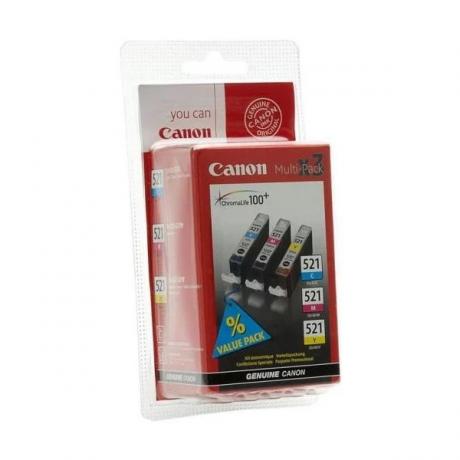 Картридж Canon CLI-521C/M/Y (2934B010) набор для Canon Pixma MP540/620/630/980, голубой/пурпурный/желтый - фото 4