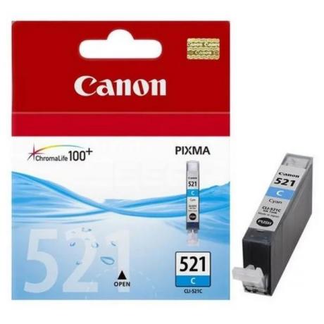 Картридж Canon CLI-521C (2934B004) для Canon iP3600/4600/MP540/620/630/980, голубой - фото 1