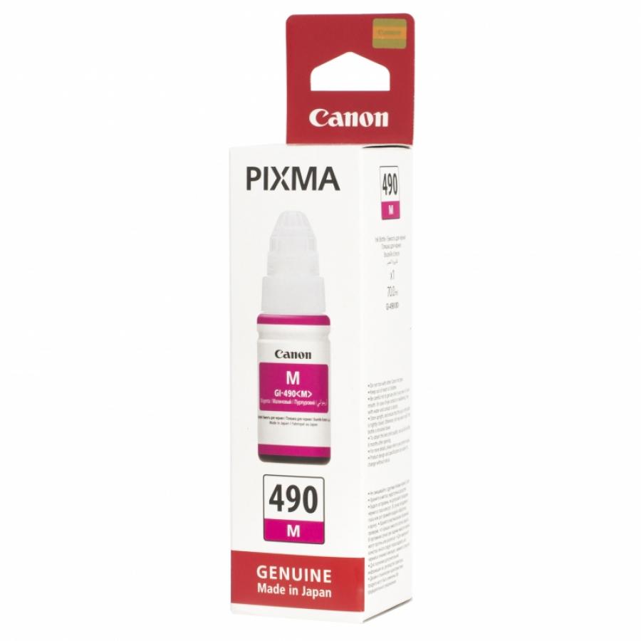 цена Картридж Canon GI-490M (0665C001) для Canon Pixma G1400/2400/3400, пурпурный