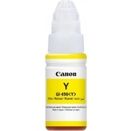 Картридж Canon GI-490Y (0666C001) для Canon Pixma G1400/2400/3400, желтый - фото 2