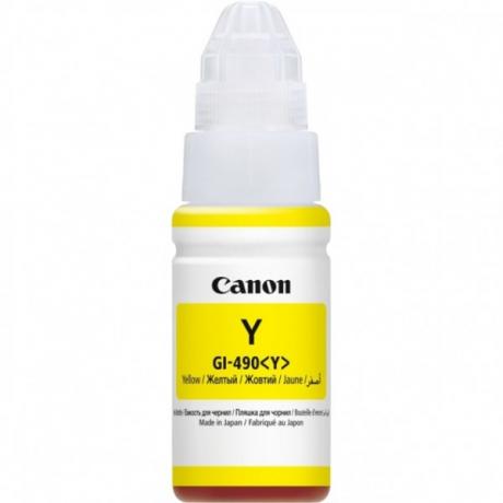Картридж Canon GI-490Y (0666C001) для Canon Pixma G1400/2400/3400, желтый - фото 2