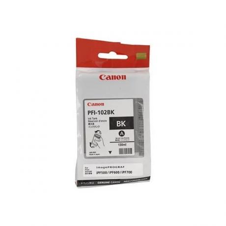 Картридж Canon PFI-102BK (0895B001) для Canon IP iPF500/600/700/710, черный - фото 2