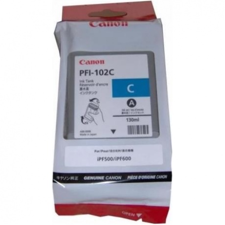 Картридж Canon PFI-102C (0896B001) для Canon iPF510/605/610/650/655/750/760/765, голубой - фото 2