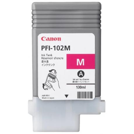 Картридж Canon PFI-102M (0897B001) для Canon iP F510/605/610, пурпурный - фото 1