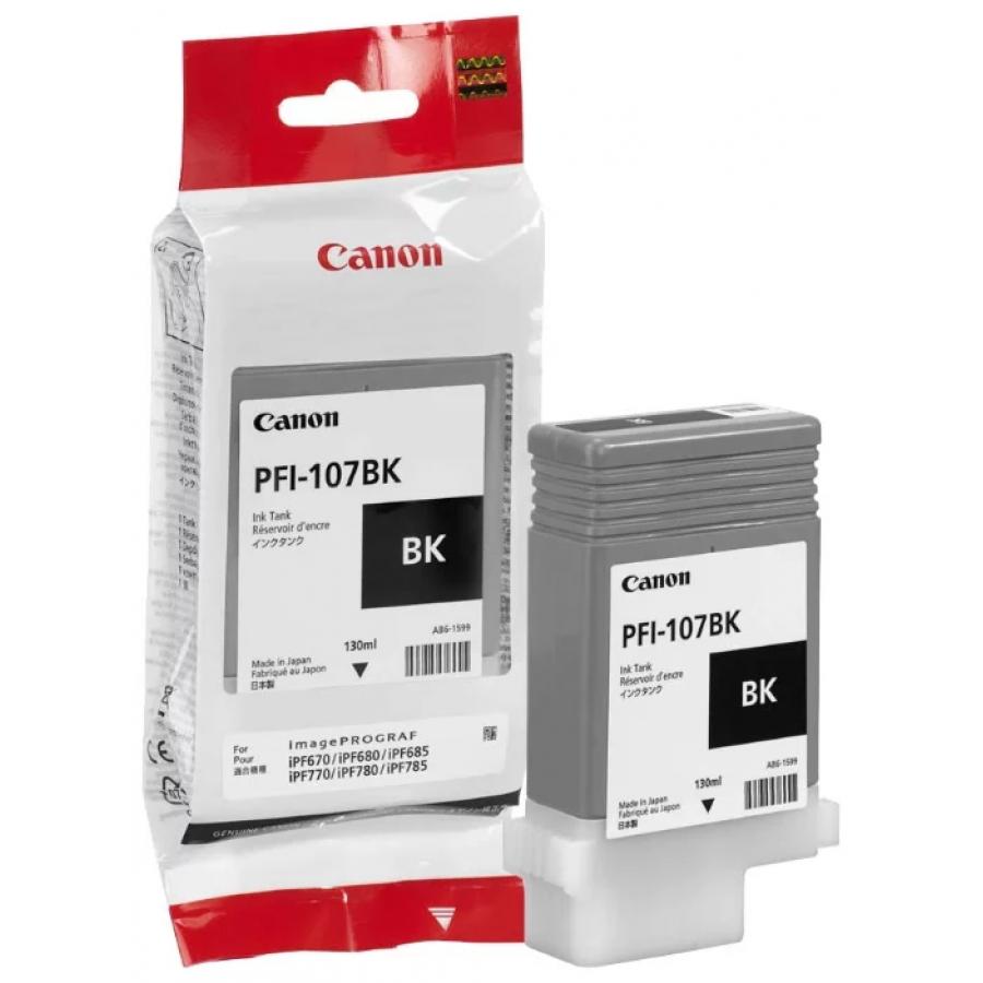 Картридж Canon PFI-107BK (6705B001) для Canon iP F680/685/780/785, черный струйный картридж sakura 6705b001 для canon imageprograf ipf670 680 685 770 780 785 черный водорастворимый тип 130ml