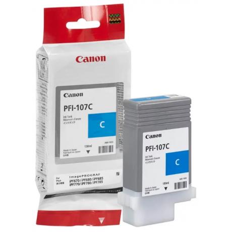 Картридж Canon PFI-107C (6706B001) для Canon iP F680/685/780/785, голубой - фото 1