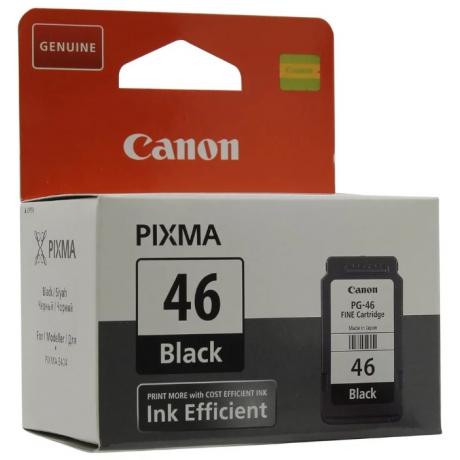 Картридж Canon PG-46 (9059B001) для Canon Pixma E404/E464, черный - фото 2