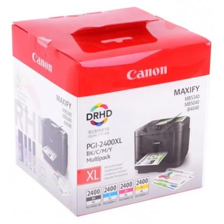 Картридж Canon PGI-2400XL (9257B004) набор для Canon iB4040/МВ5040/5340, черный/голубой/пурпурный/желтый - фото 1