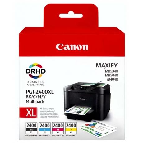 Картридж Canon PGI-2400XL (9257B004) набор для Canon iB4040/МВ5040/5340, черный/голубой/пурпурный/желтый - фото 2