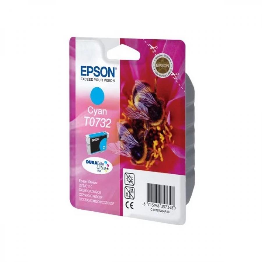 Картридж Epson T0732 (C13T10524A10) для Epson С79/СХ3900/4900/5900, голубой картридж epson c13t12814011