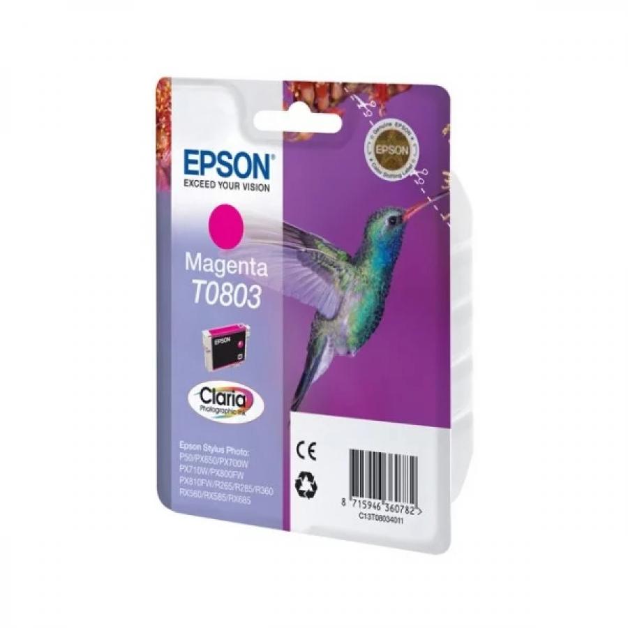 Фото - Картридж Epson T0803 (C13T08034011) для Epson P50/PX660, пурпурный картридж epson c13t12814011