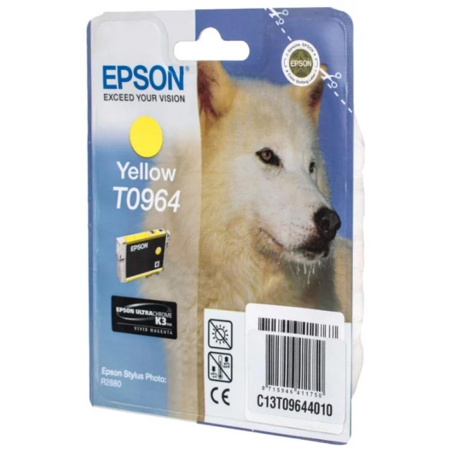 Картридж Epson T0964 (C13T09644010) для Epson St Ph R2880, желтый картридж струйный epson t6364 c13t636400 желтый 700мл для epson st pro 7900 9900
