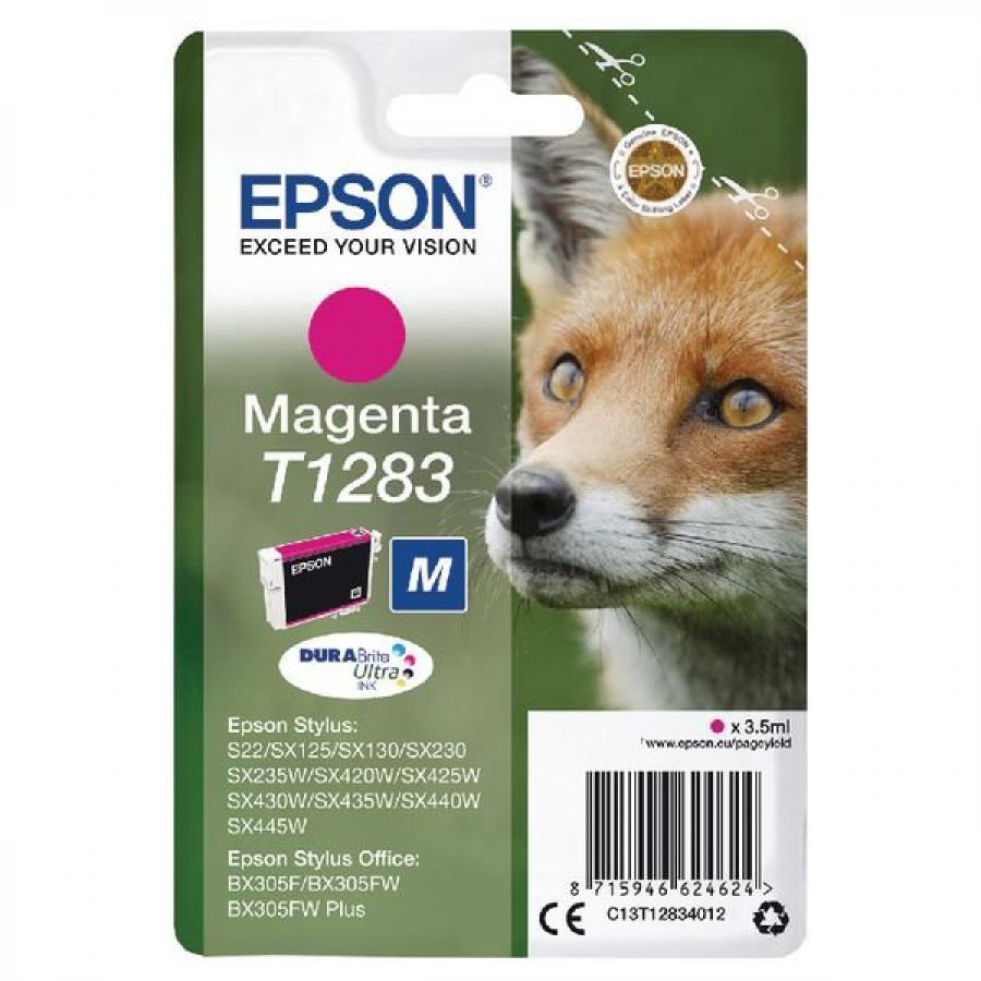 Фото - Картридж Epson T1283 (C13T12834012) для Epson S22/SX125, пурпурный картридж epson c13t12814011