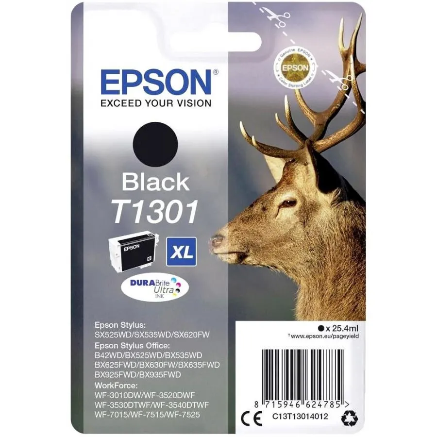 Картридж Epson T1301 (C13T13014012) для Epson B42WD, черный