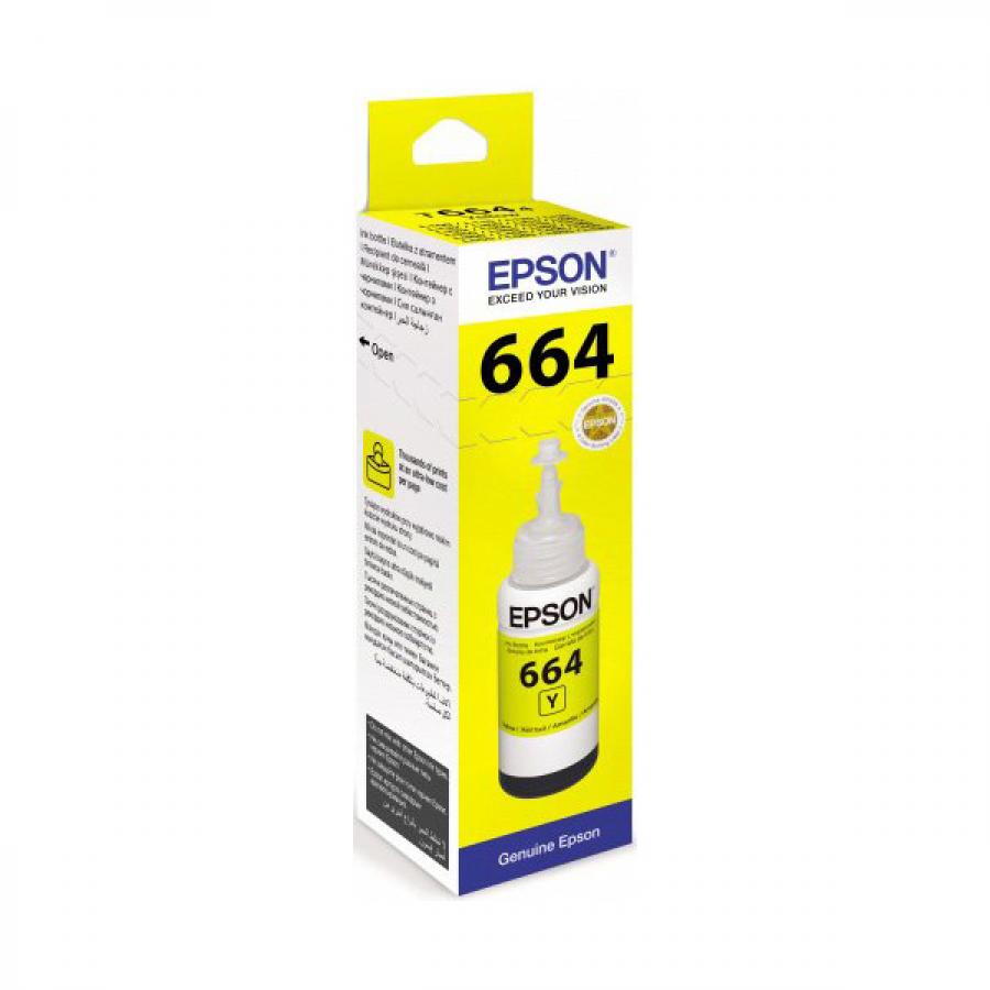 Картридж Epson T6644 (C13T66444A) для Epson L100, желтый картридж epson c13t76044010 для epson t760 sc p600 желтый стартовый нужна замена чипа