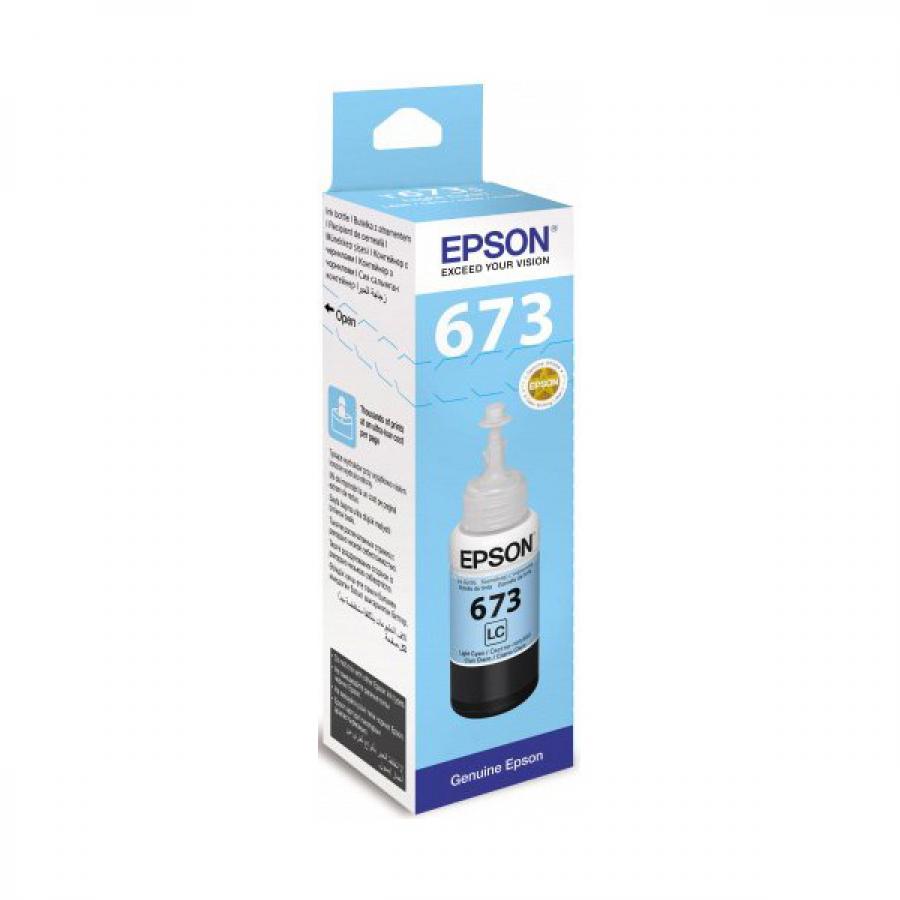 Картридж Epson T6735 (C13T67354A) для Epson L800, светло-голубой