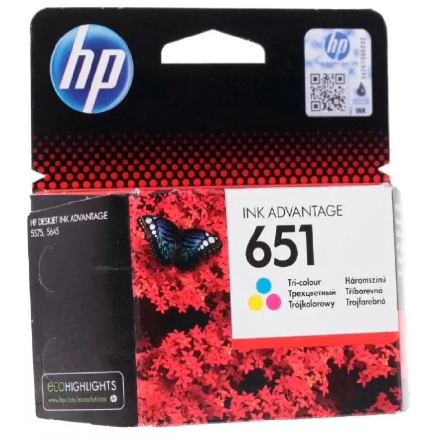 Картридж HP Ink Advantage 651 трехцветный (C2P11AE) чернила t03p14a на пигментной основе black
