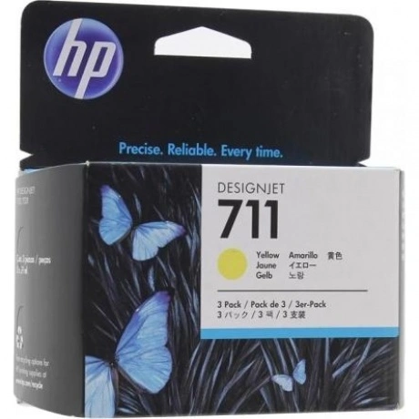 HP CZ136A 711- 3 Pack 29-ml Yellow Ink Cartridge