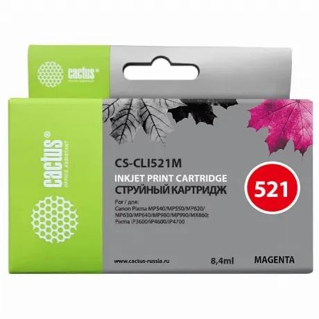 Картридж Cactus CS-CLI521M пурпурный