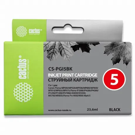 Картридж Cactus CS-PGI5BK черный