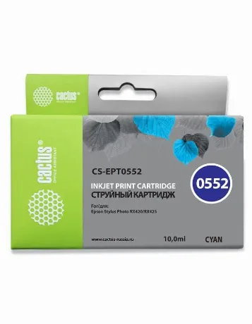 Картридж Cactus CS-EPT0552 голубой