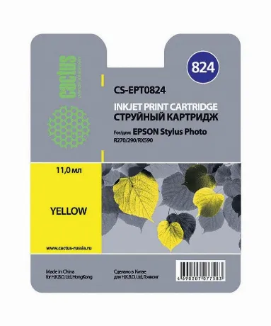 Картридж Cactus CS-EPT0824 желтый