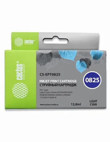 Картридж Cactus CS-EPT0825 светло-голубой
